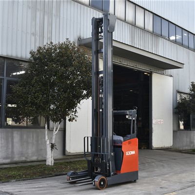 High mus cuag Forklift Hn16m ncav Log Forklift8M 9M 10M 10M 12M 126 48V Sawv Diav Rorklift Roj Teeb Lithium Roj Teeb