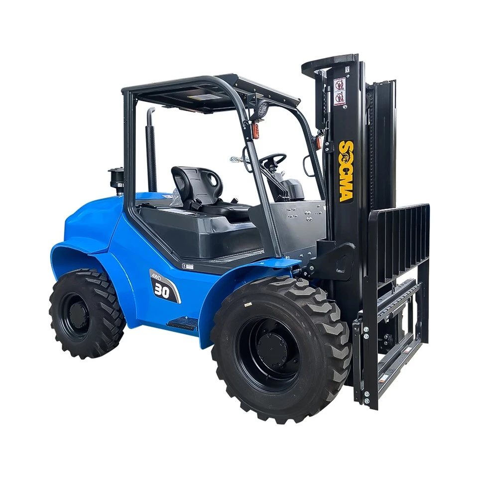 Socma 3 tuj tag nrho cov kev 4x4 plaub lub log tsav 4WD 4WD Terrain Forklift
